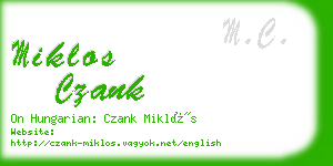 miklos czank business card